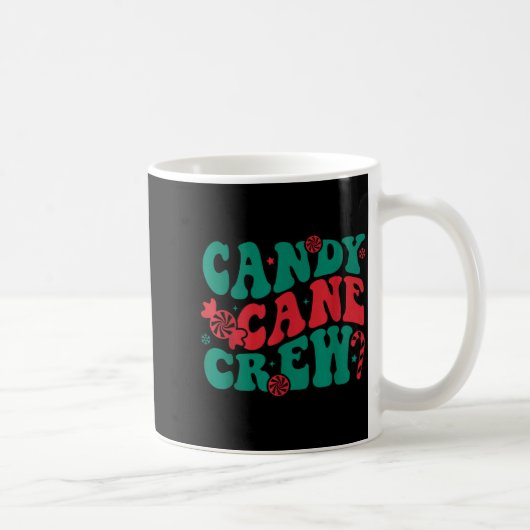 Mug Groovy Candy Cane Crew Matching Family Group Squad (Droite)
