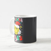 Mug Groovy Christmas Vibes Smile Face Santa Hat Xmas T (Devant gauche)