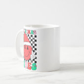 Mug Groovy Christmas Vibes Smile Face Santa Hat Xmas T (Devant gauche)