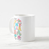 Mug Groovy Dans Mon Ère Starr Jour De Test Enseignant (Devant gauche)
