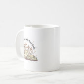 Mug Groovy Flowers Love God Drink Coffee Read Books Ch (Devant gauche)