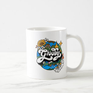 Mug Groovy Go Green Jour de la Terre Recycler Rétro Bo