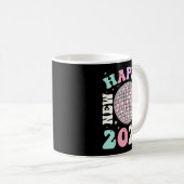 Mug Groovy Happy New Year 2026 Disco Ball New Years Ev (Devant droit)