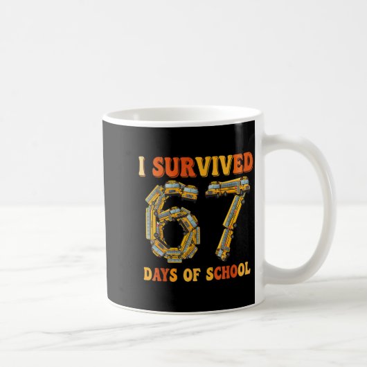 Mug Groovy I Survived 67 Days Of School Funny 67 Meme  (Droite)