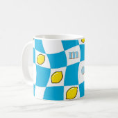 Mug Groovy Lemons Checkerboard Kitchen Kitsch Mom (Devant gauche)