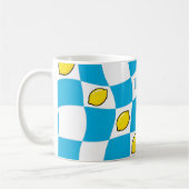 Mug Groovy Lemons Checkerboard Kitchen Kitsch Mom (Gauche)