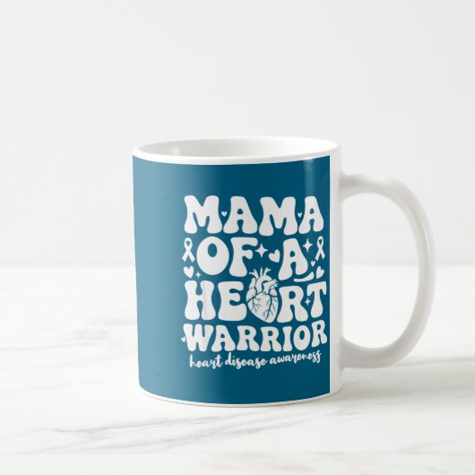 Mug Groovy Mama Of A Heart Warrior Chd Awareness Heart (Droite)