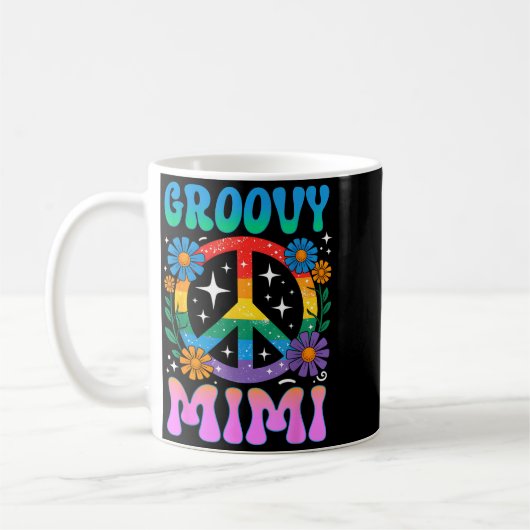 Mug Groovy Mimi Floral Hipe Funny Mother's Day Mom Wom (Gauche)