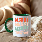 Mug Groovy Retro Joyeux Joyeux Joyeux Noël