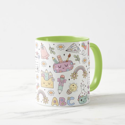 Mug Groovy School Design Theme (Devant droit)