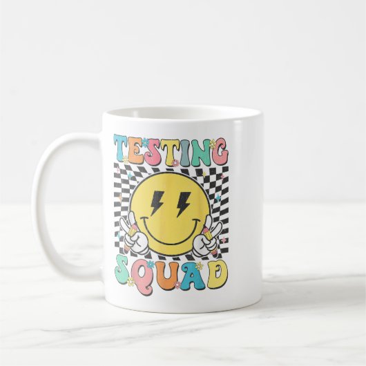 Mug Groovy Test Day Testing Squad Motivation Teacher S (Gauche)