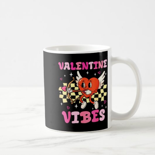 Mug Groovy Valentine Vibes Heart Cud Women Men (Droite)