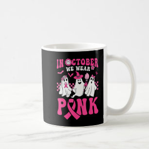 Mug Groovy Wear Pink Breast Cancer Warrior Ghost Bonjo