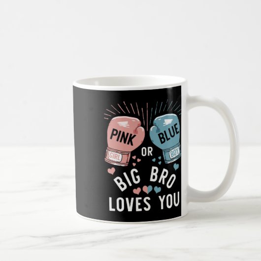 Mug Gros Bro Rose Ou Bleu Vous Aime Boxer Genre Revea (Droite)