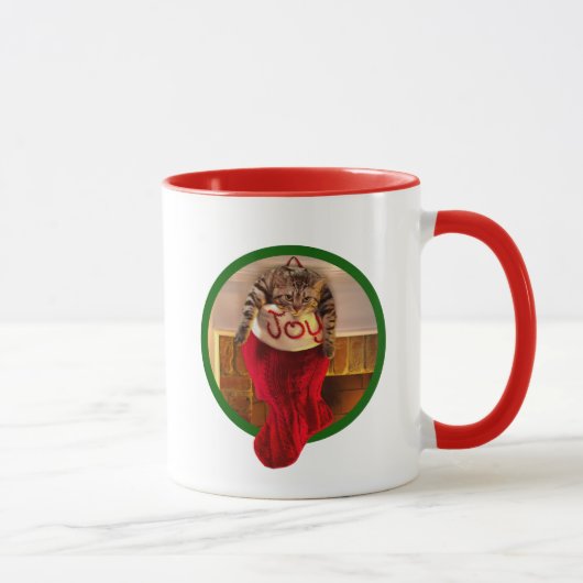 Mug Gros chat dans le bas de Noël (Droite)