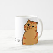 Mug Gros chat orange heureux (Devant droit)