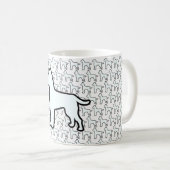 Mug Gros Chien Blanc Blanc (Devant droit)