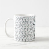 Mug Gros Chien Blanc Blanc (Gauche)