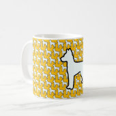 Mug Gros Chien Blanc Jaune (Devant gauche)