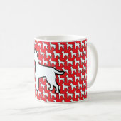 Mug Gros Chien Blanc Rouge (Devant droit)