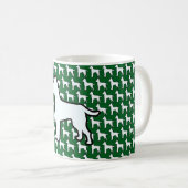 Mug Gros Chien Blanc Vert (Devant droit)