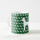 Mug Gros Chien Blanc Vert (Devant gauche)