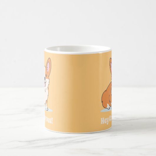 Mug Gros Chiot de Corgi - Hey Corgee (Centre)