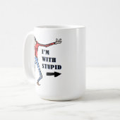 Mug Gros cul, idiot (Devant gauche)
