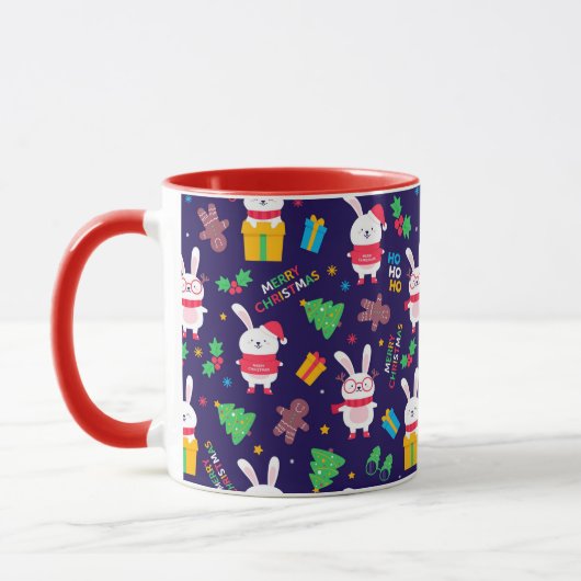 Mug Gros lapins de Noël (Gauche)