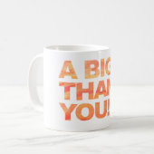 Mug Gros Merci orange (Devant gauche)