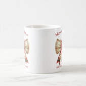 Mug Gros Noël avec arc rustique avec elfes casquette (Centre)