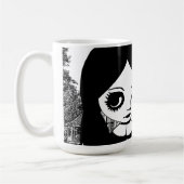 Mug Gros oeil Goth girl Maison hantée Art original (Gauche)