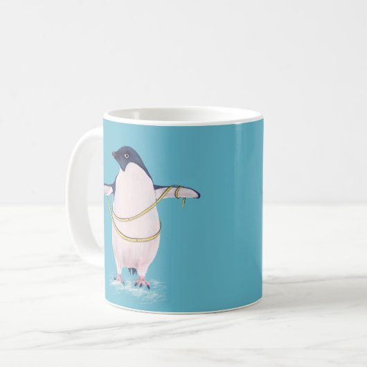 Mug Gros pingouin drôle mignon sur le régime (Devant gauche)