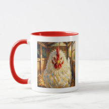 Gros plan amusant d'un poulet à l'impasto qui a l'