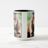 Mug Gros plan d'un singe capucin à cou noir (Centre)