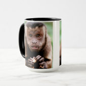 Mug Gros plan d'un singe capucin à tête noire (Devant gauche)