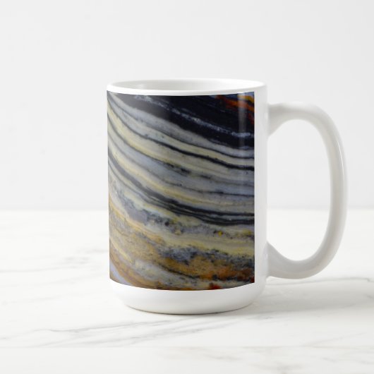 Mug Gros plan d'une dalle de jaspe strié (Droite)