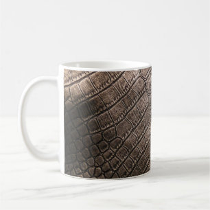 Mug Gros plan en cuir élégant : Motif texturé