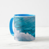 Mug Gros plan sur de la glace bleue (Devant gauche)