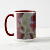 Mug Gros plan sur une dalle d'agate mousse rouge (Gauche)