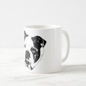 Mug Gros Plans De Fêtes De Bulldog (Devant droit)