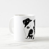 Mug Gros Plans De Fêtes De Bulldog (Devant gauche)