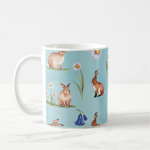 Mug Gros plans originaux, lièvres, Bluebells