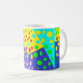 Mug Gros points couleur vive bleu jaune rouge violet (Devant droit)