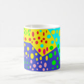 Mug Gros points couleur vive bleu jaune rouge violet (Centre)