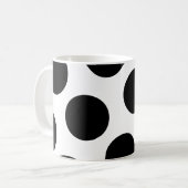Mug Gros points diagonaux noirs (Devant gauche)