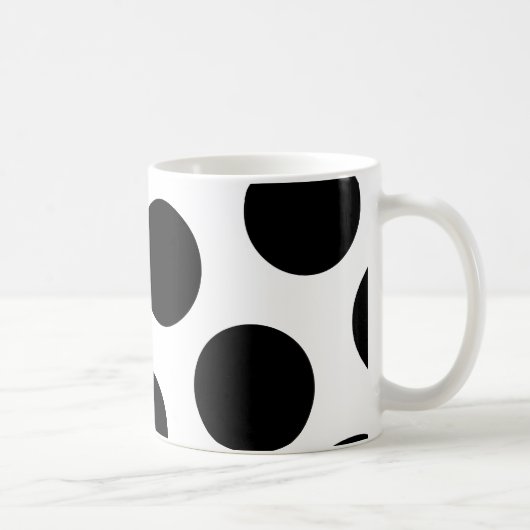 Mug Gros points diagonaux noirs (Droite)
