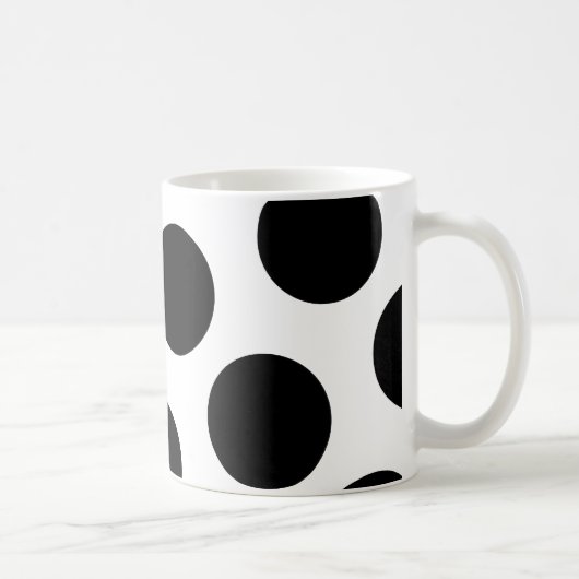 Mug Gros points noirs diagonaux (Droite)