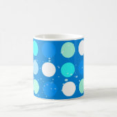 Mug Gros pois bleus, blancs et bleu clair cool (Centre)