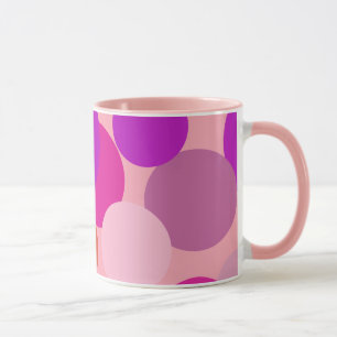 Mug Gros pois de style années 70 en violet